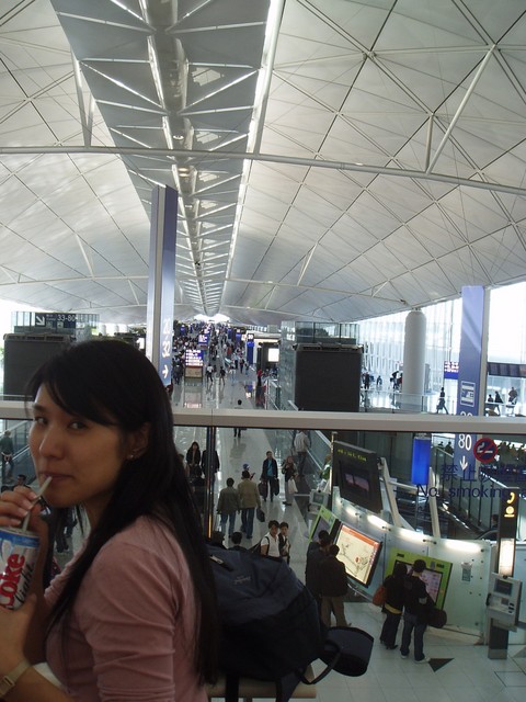 Flying through Hong Kong airport