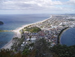 Looking down SE from Mt. Maunganui