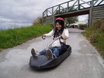 Riding down world's first Luge track