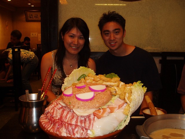 Portion for 2 sumo wrestlers.
